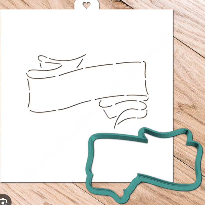 Изображение Вырубка + трафарет "Ленточка 2"